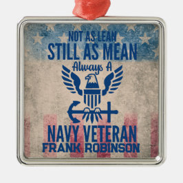 Personalisierte Marine Veteran Not leidende US-Fla Ornament Aus Metall