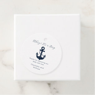 Personalisierte maritime Babyparty Dankeschön Geschenkanhänger