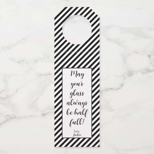 Personalisierte Markierungen für Weinflaschen Flaschenanhänger (Vorderseite)