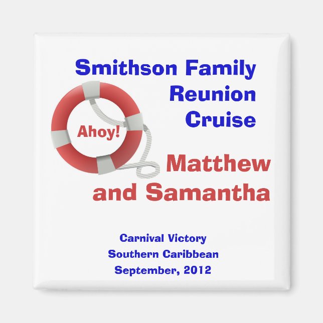 Personalisierte Markierungstür für den Rettungsrin Magnet (Vorne)