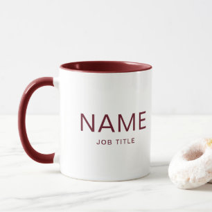 Personalisierte Maroon Combo-Tasse mit Ihrem Namen Tasse