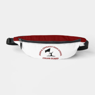 Personalisierte Maroon High School Color Guard Bauchtasche