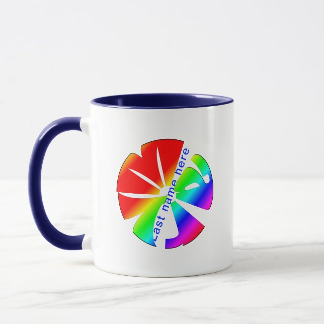 Personalisierte "Mary" Name Rainbow Coffee Tasse (Links)