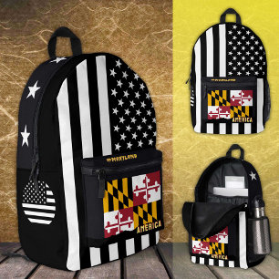 Personalisierte Maryland-Flaggentasche, amerikanis Bedruckter Rucksack