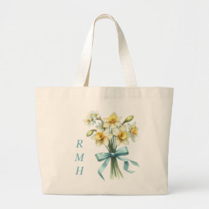 Personalisierte März-Osterglocken-Tasche Jumbo Stoffbeutel