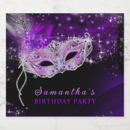 Personalisierte Masquerade Party Wasserflasche
