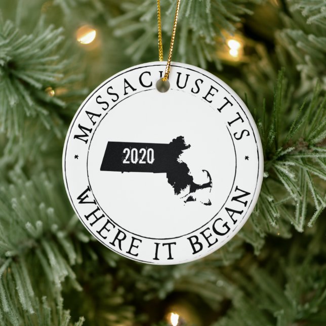 Personalisierte Massachusetts Ornament (Baum)