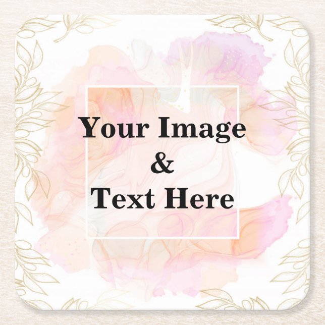 Personalisierte Maßgeschneiderte Ihr eigenes Foto  Rechteckiger Pappuntersetzer (Vorderseite)