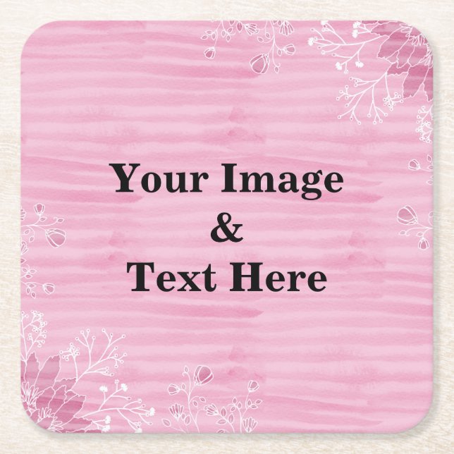 Personalisierte Maßgeschneiderte Ihr eigenes Foto  Rechteckiger Pappuntersetzer (Vorderseite)