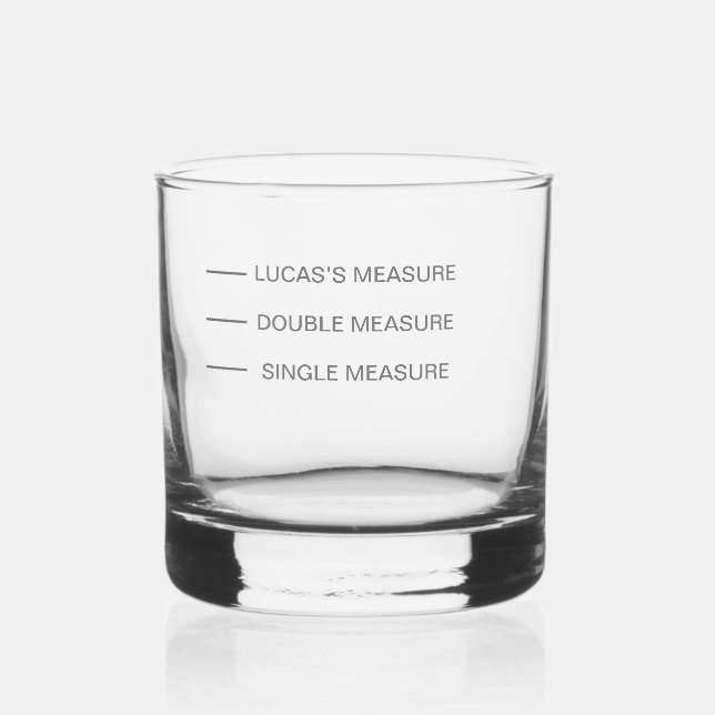 Personalisierte Maßnahmen Gin Glass Brillen Gesche Whiskyglas (Vorderseite)