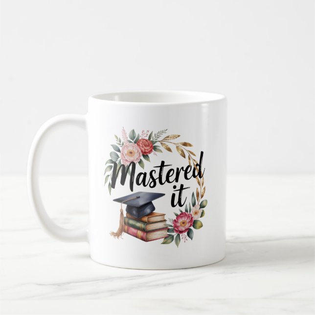 Personalisierte Master-Abschlussfeier Kaffeetasse (Links)