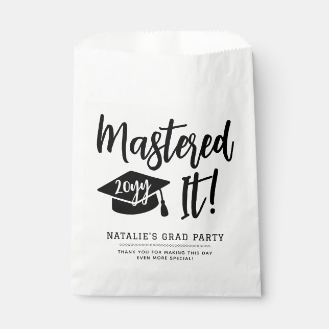 Personalisierte Master-Grad-Abschluss meistert es Geschenktütchen (Vorderseite)