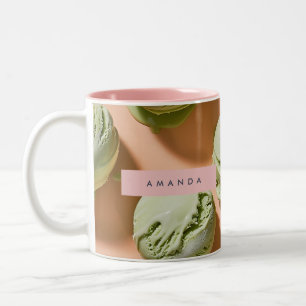 Personalisierte Matcha-Eiscreme-Kugel Zweifarbige Tasse