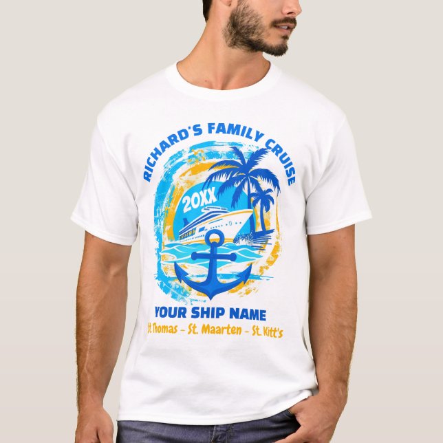 Personalisierte Matching Family Cruise Shirts (Vorderseite)