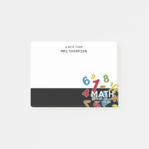 Personalisierte Mathematik, das einzige Fach, das  Post-it Klebezettel