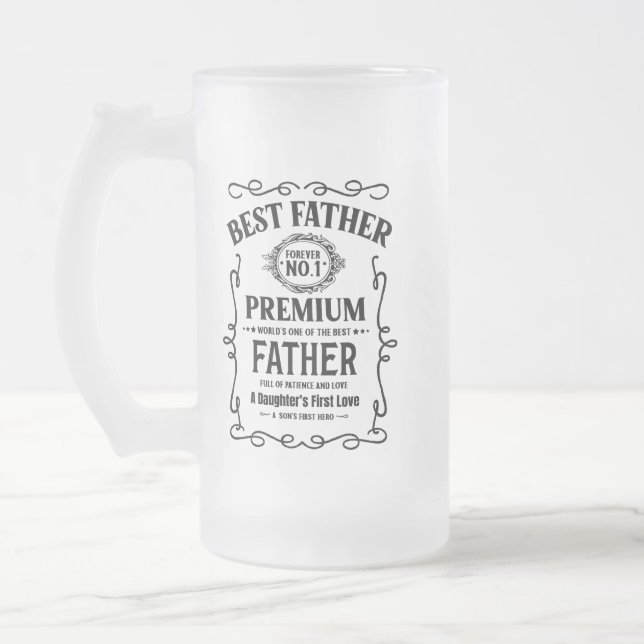 Personalisierte Mattierte Bier-Tasse Mattglas Bierglas (Links)