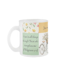 Personalisierte Mattierte Glass-Tasse - Blumenrad