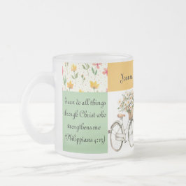 Personalisierte Mattierte Glass-Tasse - Blumenrad Mattglastasse