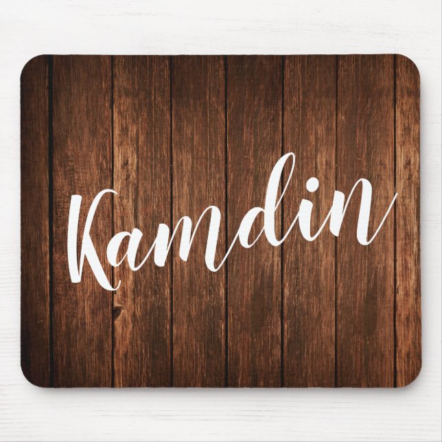 Personalisierte Maus Pad Barn Holz Land rustikal Mousepad (Vorne)