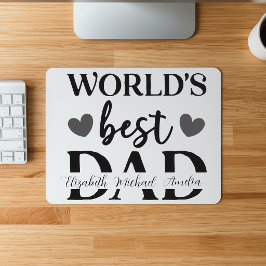 Personalisierte Mauspad „Bester Vater der Welt“