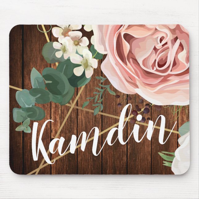 Personalisierte Mauspad Geometric Garden Rose Stal (Vorne)