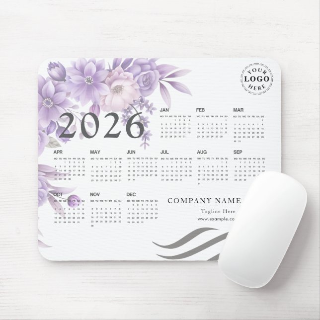 Personalisierte Mauspad mit vollem 2026-Kalender (Mit Mouse)
