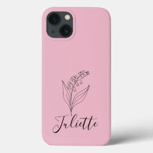 Personalisierte May Lily of the Valley Birth Blume Case-Mate iPhone Hülle
