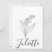 Personalisierte May Lily of the Valley Birth Blume