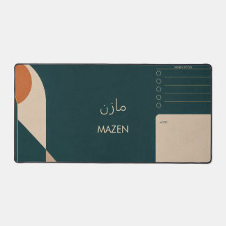 Personalisierte MAZEN-Geometrische Wochenplan-Schr Schreibtischunterlage