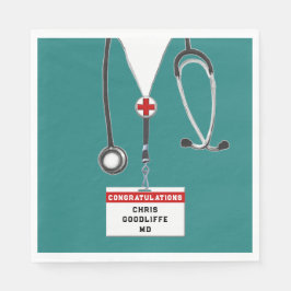 Personalisierte Medizin-Schule Graduation Party Na Serviette