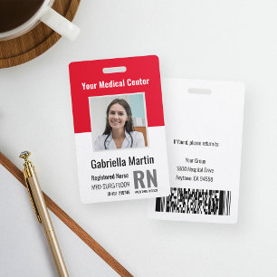Personalisierte medizinische Mitarbeiter-Foto-ID Ausweis