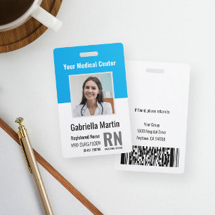 Personalisierte medizinische Mitarbeiter-Foto-ID Ausweis