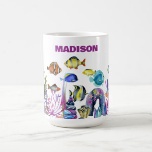 Personalisierte Meereslebenslandschaft Kaffeetasse