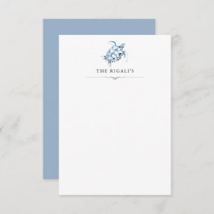 Personalisierte Meeresschildkröte Blau Dankeskarte