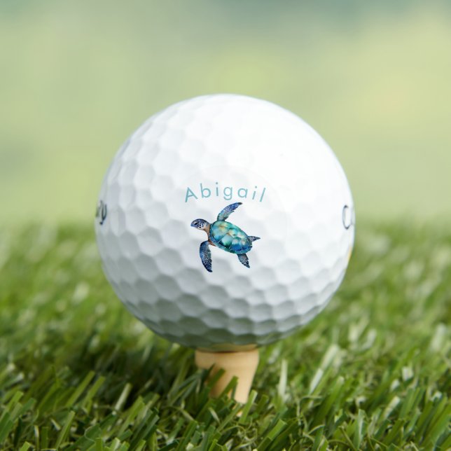 Personalisierte Meeresschildkröte Callaway Warbird Golfball (Insitu T-Shirt)