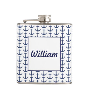 Personalisierte Meeresthemen-Flasche Flachmann