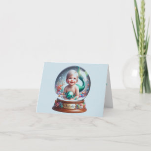 Personalisierte Meerjungfrau Baby Willkommen Karte