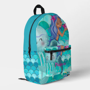 Personalisierte Meerjungfrau Bedruckter Rucksack