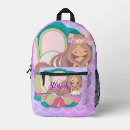 Personalisierte Meerjungfrau Bedruckter Rucksack