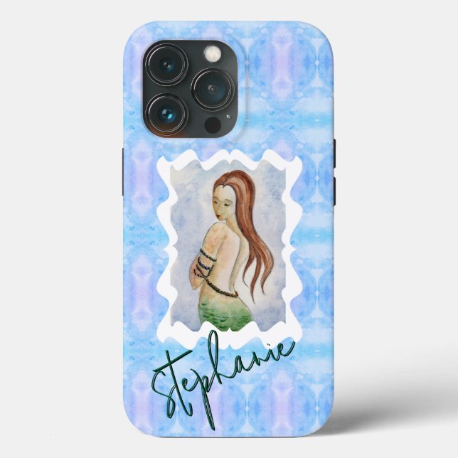 Personalisierte Meerjungfrau Originale Kunst Case-Mate iPhone Hülle (Rückseite)