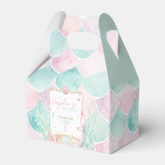 Personalisierte Meerjungfrau Party Favor Box | Unt Geschenkschachtel