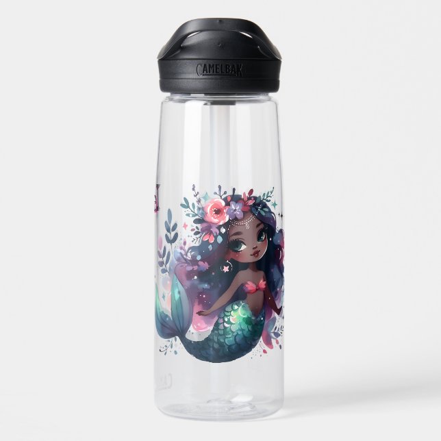Personalisierte Meerjungfrau  Trinkflasche (Rückseite)