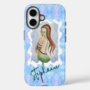Personalisierte Meerjungfrau-Wasserfarbe Originalk iPhone 16 Hülle