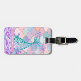 Personalisierte Meerjungträume und Glitzer Gleam Gepäckanhänger