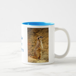 Personalisierte Meerkat-Tasse Zweifarbige Tasse