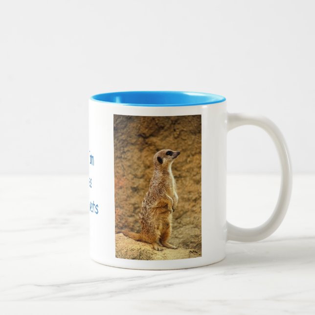 Personalisierte Meerkat-Tasse Zweifarbige Tasse (Rechts)
