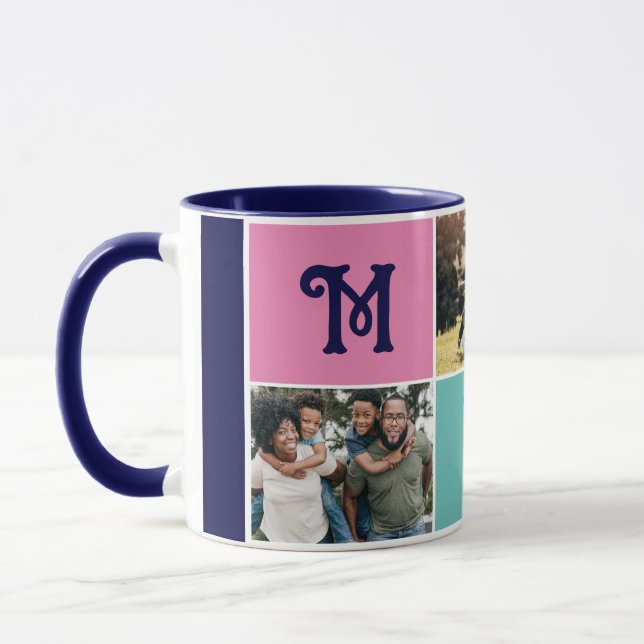 Personalisierte Mehl | Mütter Tag 3 FotoCollage Tasse (Links)