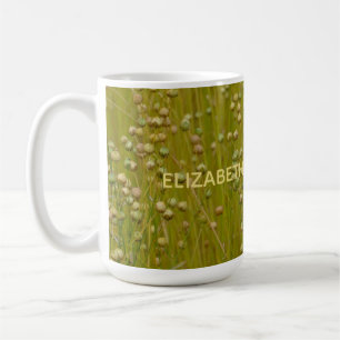 Personalisierte mehrfarbige grüne Florals Kaffeetasse