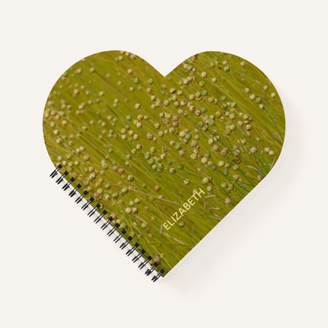 Personalisierte mehrfarbige grüne Florals Notizbuch (Vorderseite)