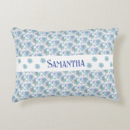 Personalisierte mehrfarbige Pastel Patchwork Daisy Dekokissen